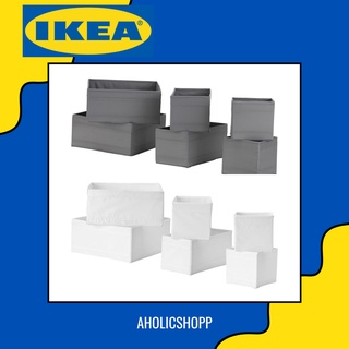 IKEA (อีเกีย) - SKUBB สกุบบ์ กล่องผ้าเก็บของ จัดระเบียบ  Sets 6 ใบ