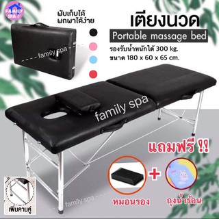 ภาพหน้าปกสินค้าเตียงนวด SPA ใช้นวดตัว พับเก็บได้ สปา เสริมสวย Body Massage สักคิ้ว โครงสแตนเลส เบาะหนังPU สีดำ ที่เกี่ยวข้อง