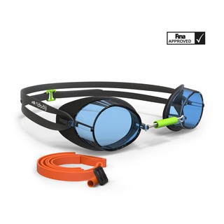 แว่นตาว่ายน้ำรุ่น SWEDISH (สีดำ/ฟ้า)