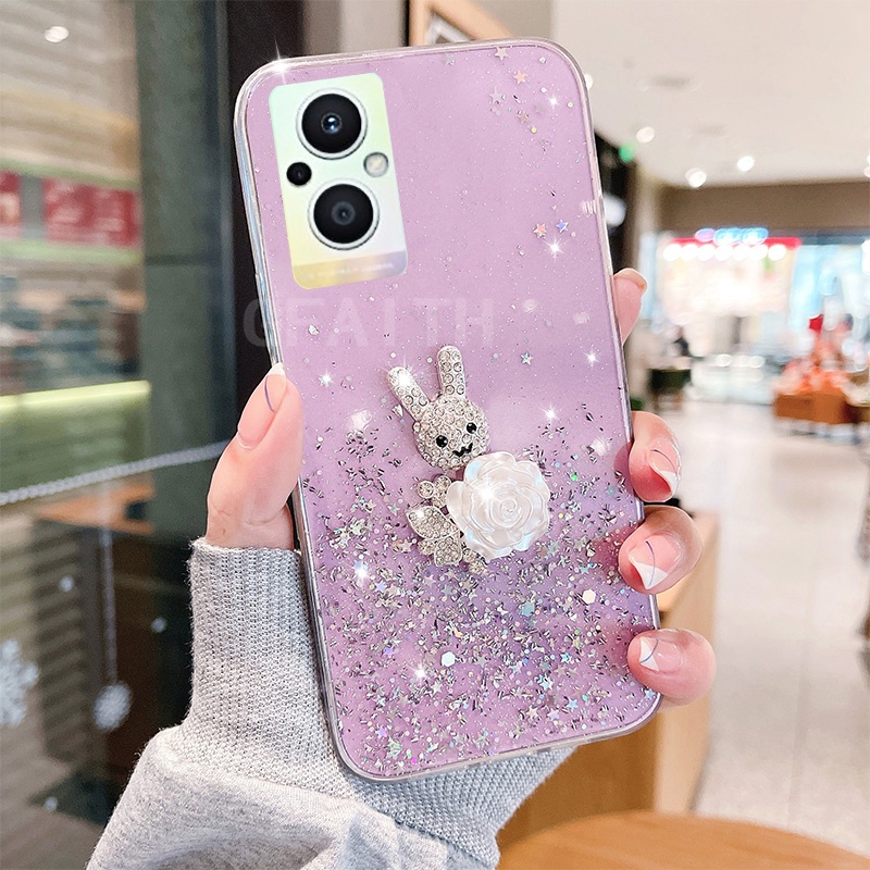 ready-stock-2022-เคสโทรศัพท์-oppo-reno-8-z-5g-reno8-pro-5g-new-fashion-soft-case-starry-sky-with-cute-crystal-rabbit-glitter-transparent-เคส-oppo-reno8z-reno8pro-back-cover