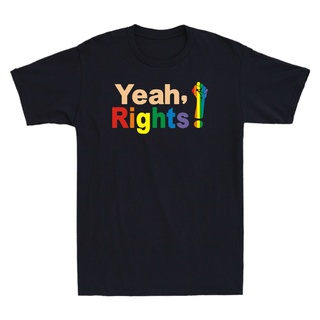 GILDAN เสื้อยืดลําลอง แขนสั้น พิมพ์ลาย Yes Rights Lgbt Mans ใส่สบาย สําหรับผู้ชายS-5XL