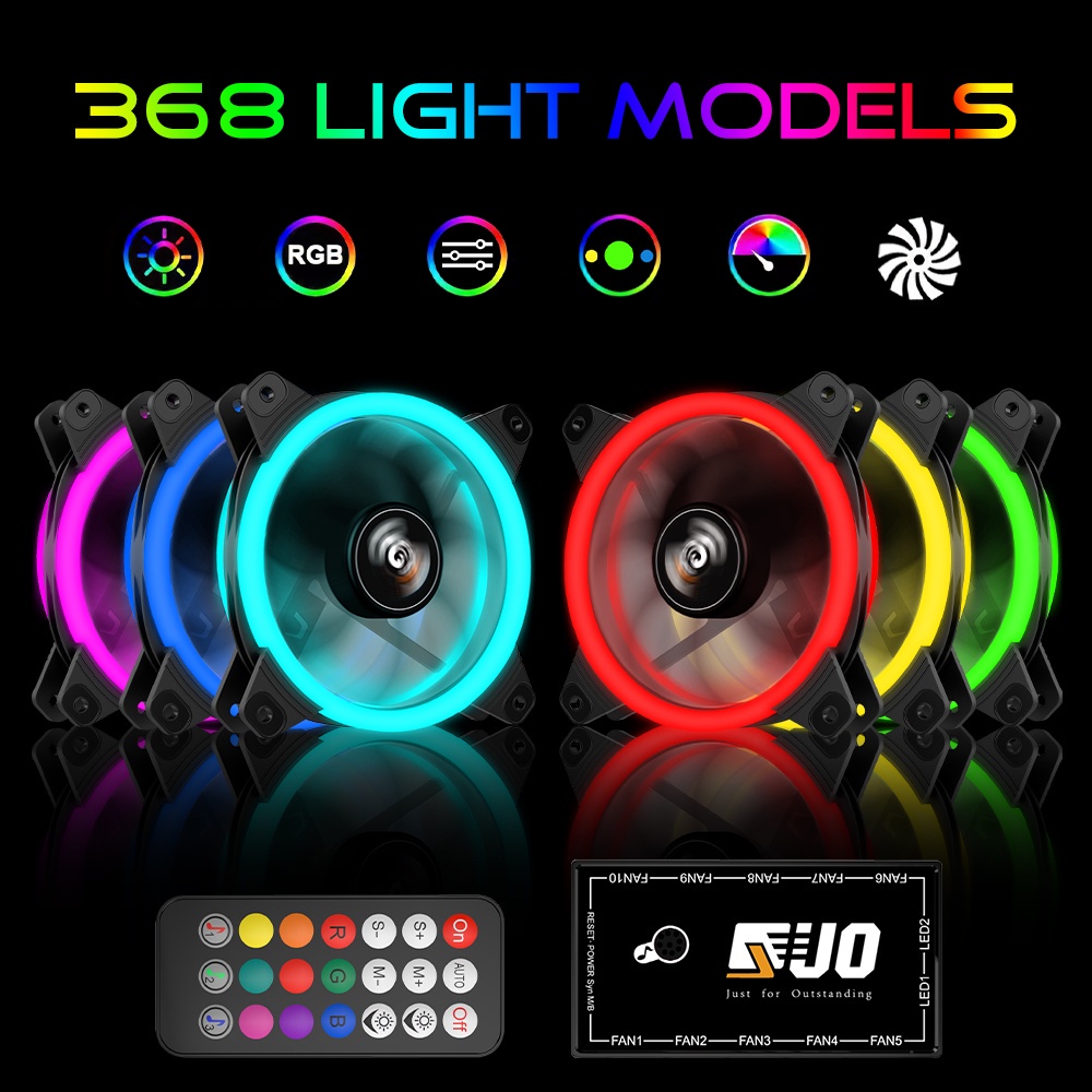 ภาพหน้าปกสินค้าAigo พัดลมระบายความร้อน RGB 120 มม. 3 ชิ้น และแหวนไฟคู่ 1 ควบคุม 5v 3pin AURA SYNC ARGB สําหรับคอมพิวเตอร์ จากร้าน aigo.th บน Shopee