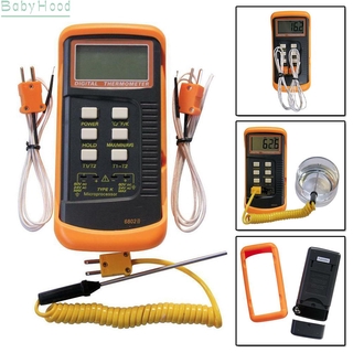 เครื่องวัดอุณหภูมิ - 50 ° C To 1300 ° C - 58 ° F To 2372 ° F Dual Channel K Type Digital & Probe ทนทาน