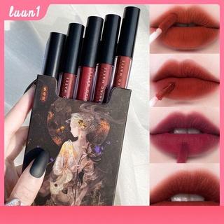 ⏩ ลิปเซ็ตDAISHIAO ลิปสติก ลิปเซ็ต5ชิ้น ขายดี lipstick ราคาถูกที่สุด โทนส้มอิฐ โทนแดงก่ำ ลิป ลิปเนือแมท เครื่องสำอางราคาถูก【Luun】
