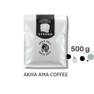 AKHA AMA COFFEE กาแฟ อาข่า อ่ามา : STRONG เมล็ดกาแฟคั่ว อาข่า อาม่า (คั่วเข้ม/Dark 500g)