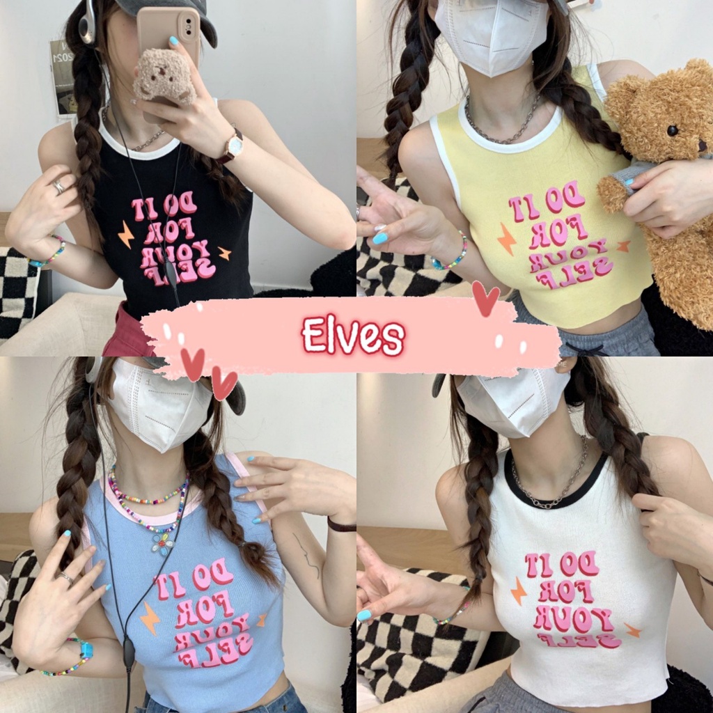 elves-พร้อมส่ง-เสื้อกล้ามไหมพรม-ลายสกีน-สีพาสเทลน่ารักคิ้วๆสุด-86061