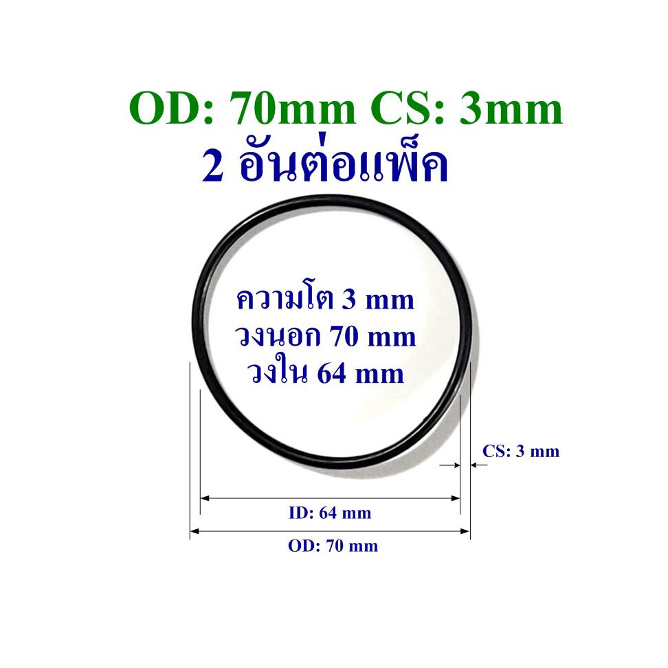 โอริง-ยางปะเก็น-เส้นหนา-3mm-3-5mm-วงนอก-50mm-95mm-ใช้เป็นปะเก็นยางมอเตอร์-ปะเก็นยางปั๊มน้ำ-2-อันต่อแพ็ค