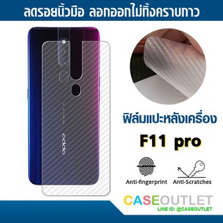 ฟิล์มแปะหลัง Oppo F11pro F11 pro ลายคาร์บอน เคฟล่า ป้องกันหลังเครื่อง ลอกออกไม่ทิ้งคราบกาว