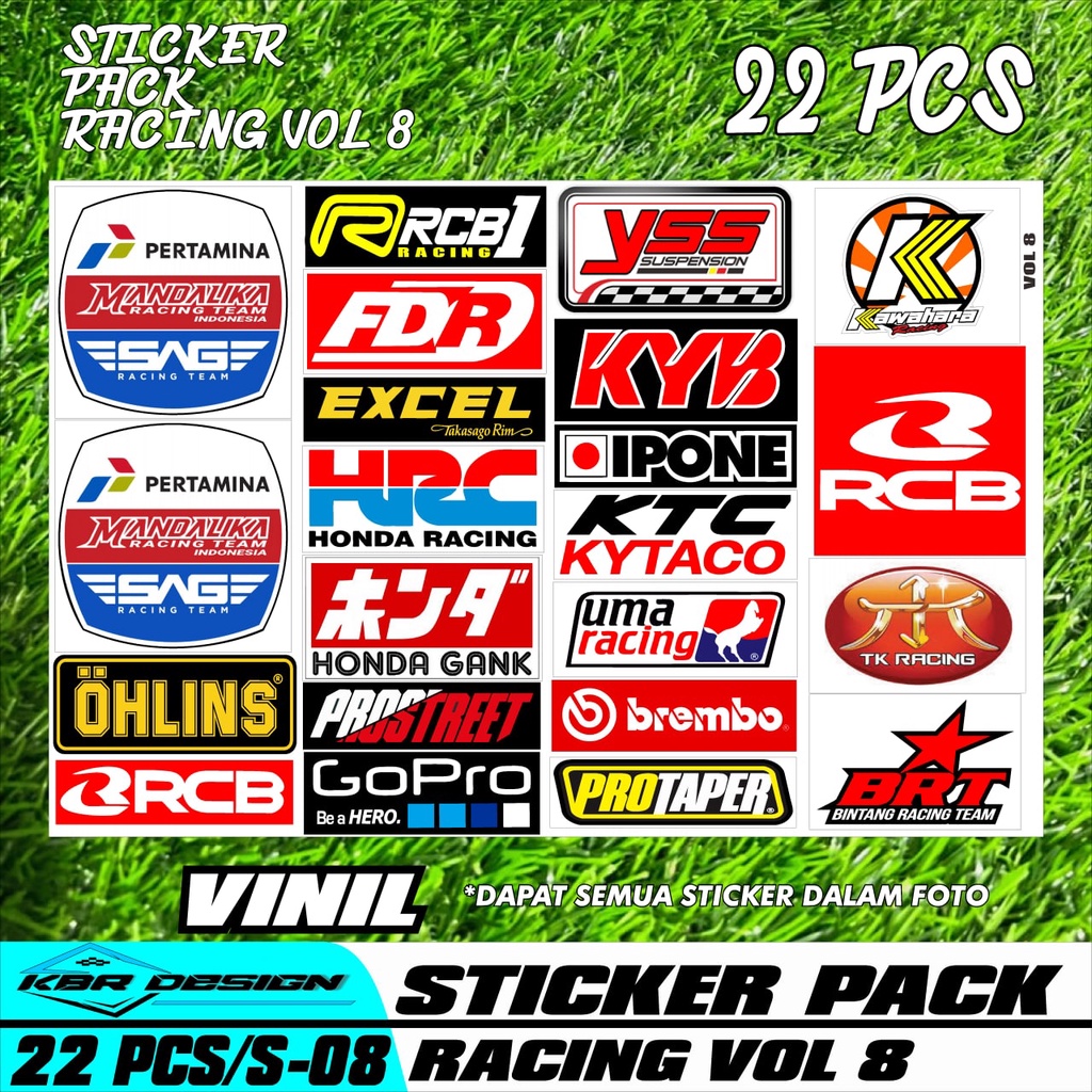 Pack RACING STICKER/PACK STICKER/สติ๊กเกอร์มอเตอร์ไซค์/CUTTING STICKER ...