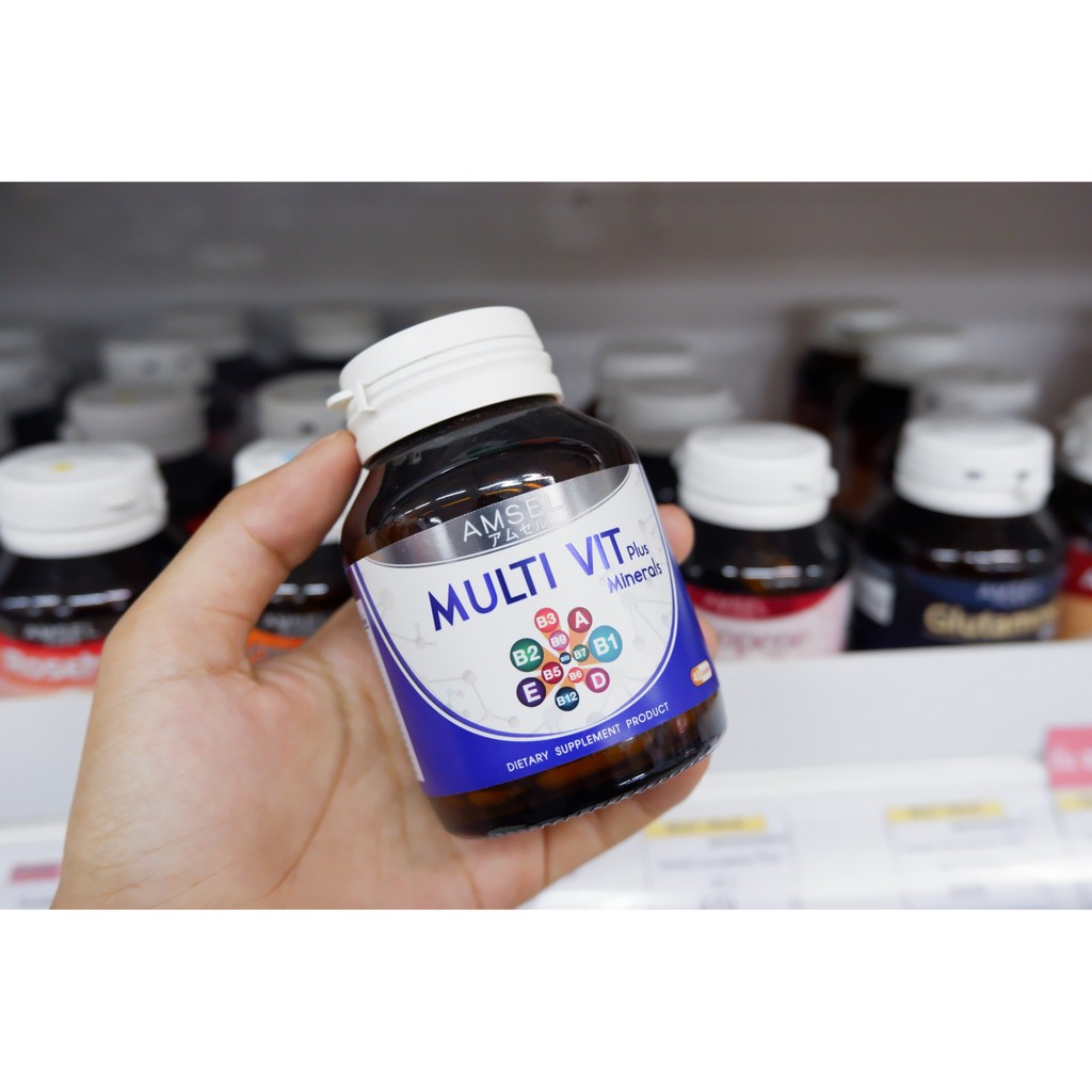 amsel-multi-vit-plus-minerals-40-เม็ด-แอมเซล-วิตามินรวม-บำรุงสมอง-ลดอาการอ่อนเพลีย