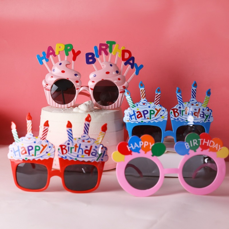 แว่นตา-happy-birthday-พร็อพถ่ายภาพสําหรับถ่ายภาพพร็อพถ่ายรูป