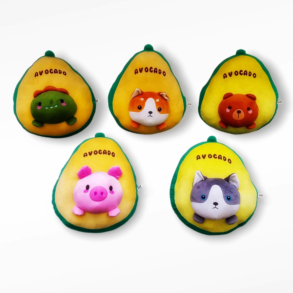 ตุ๊กตาอะโวคาโด้-รูปหน้าสัตว์ต่างๆ-ไซส์-m-avocado-stuffed-toy