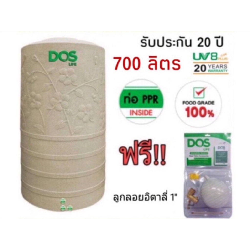 ถังเก็บน้ำบนดิน-ชบา-dos-chaba-ดอส-ถังเก็บน้ำแกรนิต-400-500-700-1050ลิตร-ถังเก็บน้ำดอส-ถังน้ำชบาสีทราย