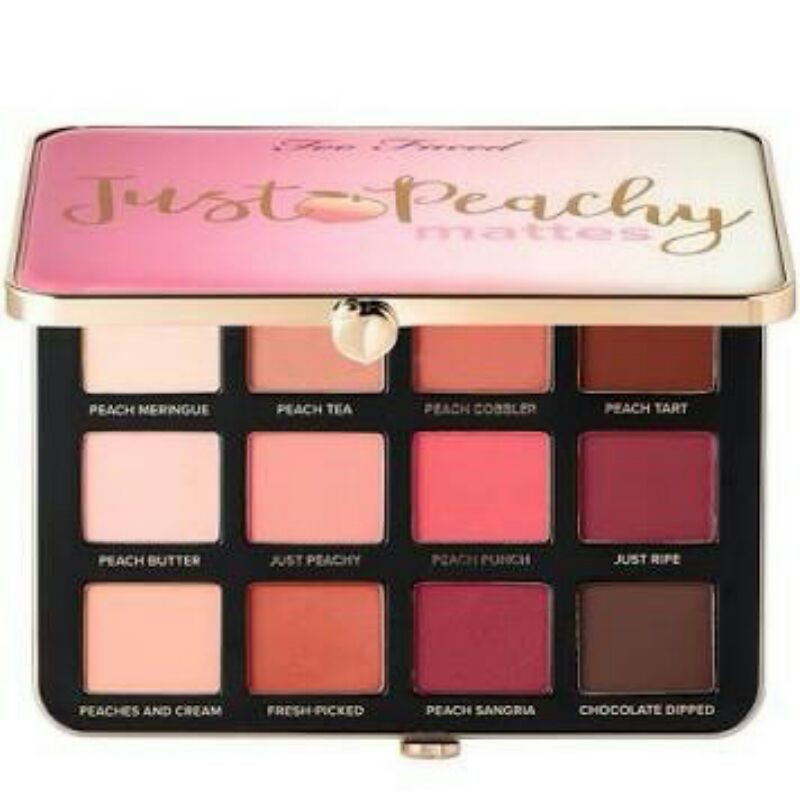 อายแชโดว์โทนสีพีชเป็นเนื้อแมท-too-faced-just-peachy-mattes-velvet-matte-eyeshadow-palette-15g