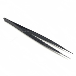 ปากคีบ ปากคีบปลายแหลมสีดำ ปากคีบเพชรพลอย ปากคีบยาวขนาด 17 Cm. แหนบคีบชิ้นงาน Diamond Tweezers black 17 Cm