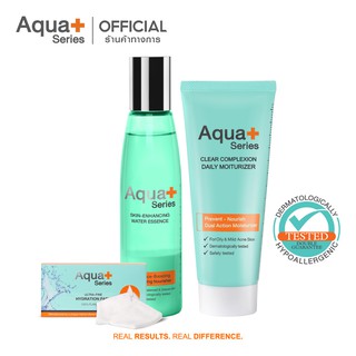 [AQUA11 ลด 130.-] AquaPlus Skin-Enhancing Water Essence &amp; Pads (ฟรี Clear Complexion Daily Moisturizer)