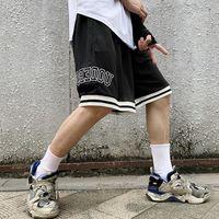 ภาพขนาดย่อของสินค้าฮิปฮอปถนนกีฬาสไตล์กระเป๋าหลวมกางเกงห้าจุดชายน้ำแบรนด์ตัวอักษรสบาย ๆ กางเกงบาสเก็ตกางเกงขาสั้นนักเรียน