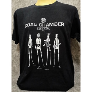 ROUND คอลูกเรือเสื้อวงนำเข้า Coal Chamber Dark Days Limp Bizkit Papa Roach Korn Nu Metal Rap Style Vintage T-Shirt-4XL