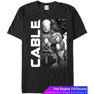 Marvelเสื้อยืดผู้ชายและผู้หญิง Mens Marvel X-Men Cable Power T-Shirt Marvel Round neck T-shirtJA%