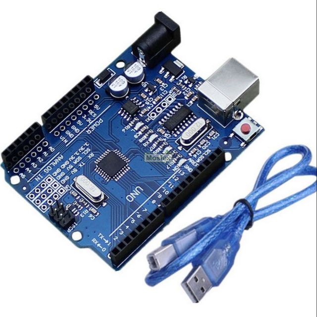 Arduino Uno R3 รุ่น Upgrade ขยายขา ใช้ชิป CH340 พร้อมแถมสาย USB ...