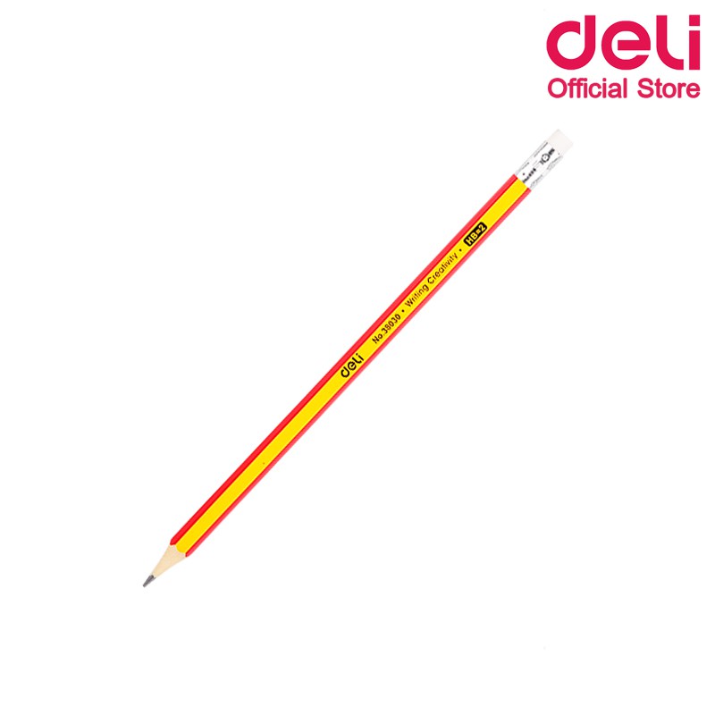 656-deli-graphite-pencil-ดินสอไม้-hb-สำหรับโรงเรียน-1-แท่ง-คละสี-ดินสอ-เครื่องเขียน-อุปกรณ์การเรียน-ดินสอ-hb