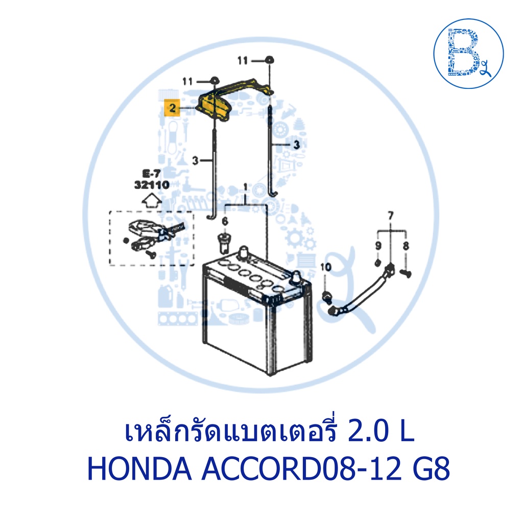 อะไหล่แท้-เหล็กรัดแบตเตอรี่-honda-accord08-12-g8