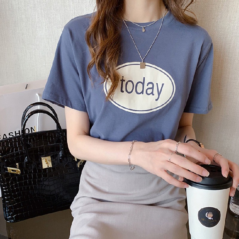 sgh0038-มีของพร้อมส่ง-เสื้อยืดแฟชั่นผู้หญิง-เนื้อผ้าดีใส่สบาย-คอกลมแขนสั้น-แนวหวานสดสวยน่ารัก