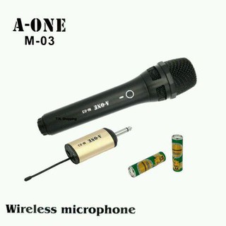 A-ONE ไมโครโฟน ไร้สาย WIRELESS MICROPHONE รุ่น M-03