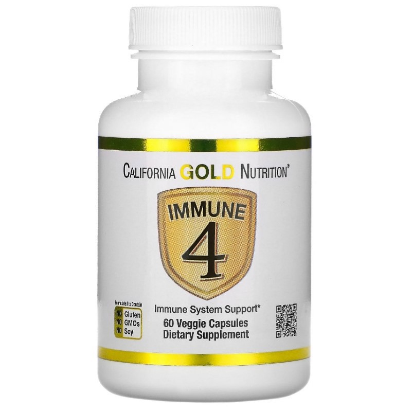 ภาพหน้าปกสินค้า(พร้อมส่ง) California Gold Nutrition Immune 4 60 Veggie Capsules จากร้าน vitaminusashop บน Shopee