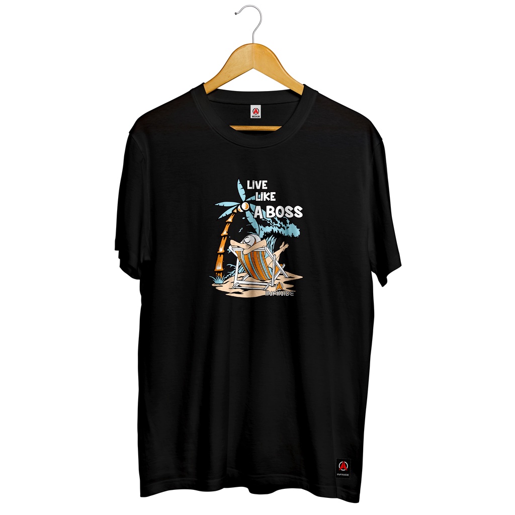 เสื้อยืดผ้าฝ้ายพิมพ์ลาย-ใหม่-เสื้อยืดลําลอง-แขนสั้น-พิมพ์ลายภูเขา-infinide-live-like-a-bos-24s-สําหรับผู้ชาย-ผู้หญิง-ของ