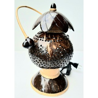 โคมไฟกะลามะพร้าว Coconut Shell Lamp งาน HANDMADE สำหรับติดตั้งห้องนอน / งานปาร์ตี้