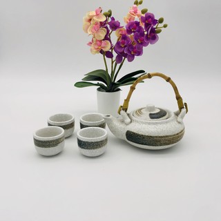 ชุดกาชาเซรามิก กาชาขาว กาชาญี่ปุ่น 1ชุด 5ชิ้น กาขนาด 10 ออนซ์ (300ml)