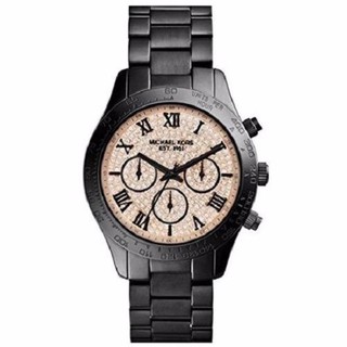 Michael Kors MK5978 Layton Black Pave Crystals Rose Tone DialWomens Watch