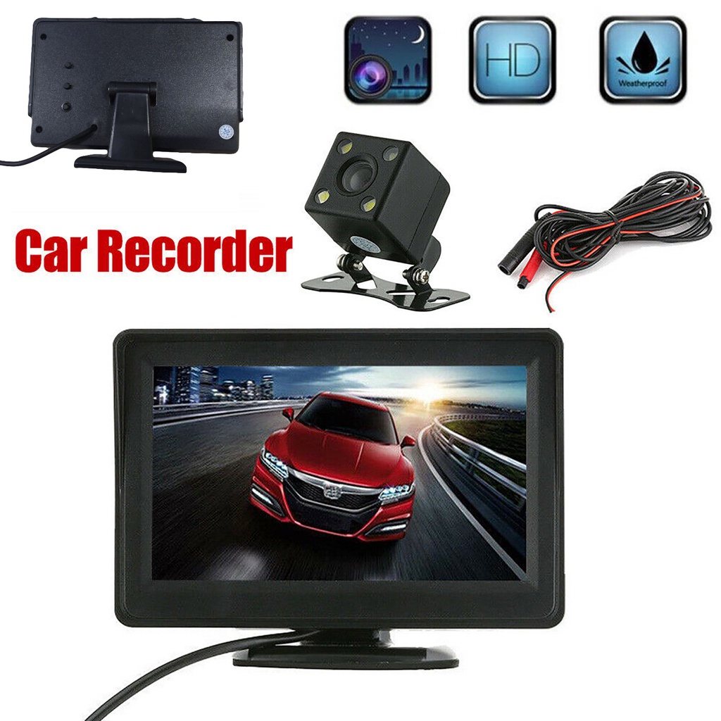 4-3-นิ้ว-lcd-จอภาพ-4-3-inch-lcd-monitor-wired-car-rear-view-camera-kit-reverse-camera-hd-ir-night-vision