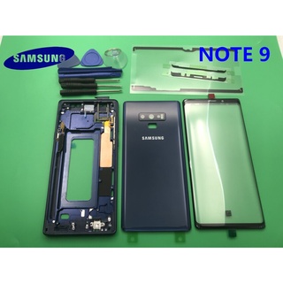 ของแท้ ใหม่ เคสด้านหลัง แบบเต็มจอ เลนส์กระจกด้านหน้า กรอบกลาง สําหรับ Samsung Galaxy NOTE 9 N960 N960F