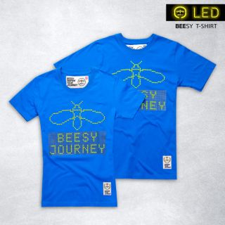 Beesy เสื้อยืด รุ่น LED สีฟ้า