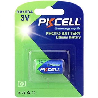 PKCELL CR123A Lithium battery ของแท้(1ก้อน)