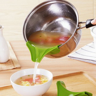 Pots Pans Rim Leak-proof Kitchen Silicone Funnel Tools Color Random Nice burang