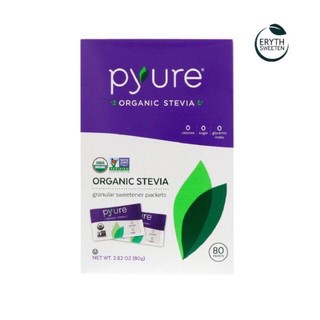 Pyure สตีเวีย ออแกนิค100% หญ้าหวานซอง นำเข้าจากอเมริกา (Organic stevia) เหมาะกับคีโต ผู้ป่วยเบาหวาน คนรักสุขภาพ