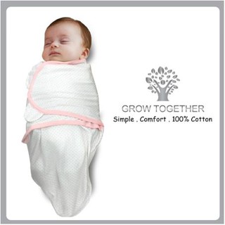 สินค้า GROW TOGETHER  ผ้าห่อตัวเด็กแรกเกิด Baby Swaddle  100% Cotton