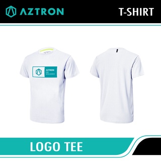 Aztron Logo Tee White เสื้อยืด เนื้อCotton 100% เบาสบาย แห้งง่ายไม่เหม็นอับ