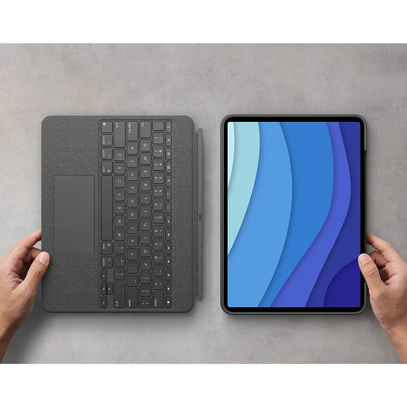 logitech-combo-touch-for-ipad-pro11-gen-1-2-3-เคสคีย์บอร์ดแบ็คไลท์พร้อมแทร็กแพด-แป้นไทย-อังกฤษ-ของแท้-ประกันศูนย์-1ปี