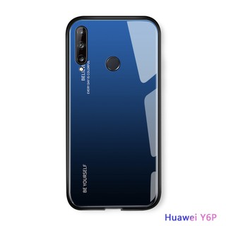 Case Huawei Y6P 2020 เคสหัวเว่ย เคสกระจก เคสเงาไล่สี ขอบนิ่ม TPU CASE เคสกระจกไล่สี สินค้าใหม่ เคสหัวเว่ย