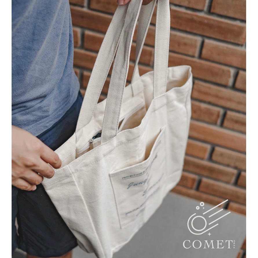 พร้อมส่ง-กระเป๋าผ้า-jungle-book-tote-bag-ผ้าหนาพิเศษ-สุดชิค-minimal-ถุงผ้า-shopping-bag-สไตล์เกาหลี