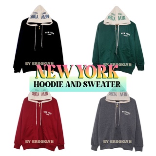 เสื้อกันหนาวมีฮูดนิวยอร์ก (New York hoodie and sweater) ของแท้ เนื้อผ้าไม่เป็นขุย