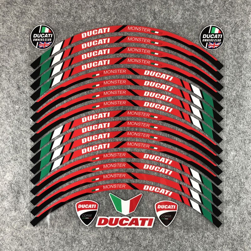 ducati-สติกเกอร์สะท้อนแสง-17-นิ้ว-กันน้ํา-สําหรับติดตกแต่งล้อรถจักรยานยนต์-ducati-monster-m400-600-620-750-750ie-900