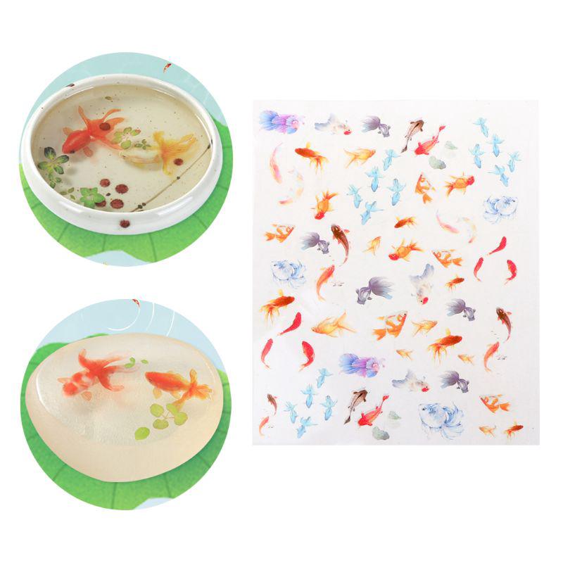 ภาพขนาดย่อของสินค้าAUTU 3D Goldfish Clear Film Resin DIY Fillers Water-Like Painting Jewelry Making Tool