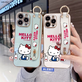 OPPO Reno 7 8 8T 8Z 7Z Pro 4G 5G เคสออปโป้ สำหรับ Case Cartoon Anime Cats Wrist Strap TPU เคส เคสโทรศัพท์ เคสมือถือ