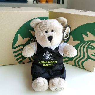 Starbucks Bearista Bear Thailand Limited Edition Coffee Master Black with tag