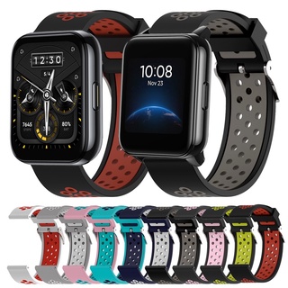 ภาพขนาดย่อของสินค้าสายนาฬิกาข้อมือซิลิโคน 22 มมสําหรับ Realme Watch 2 / 2 Pro